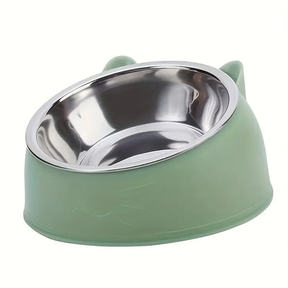 Comedero Ergonómico "VibeCat Zen" (Acero Inoxidable): Salud y Postura para tu Michi