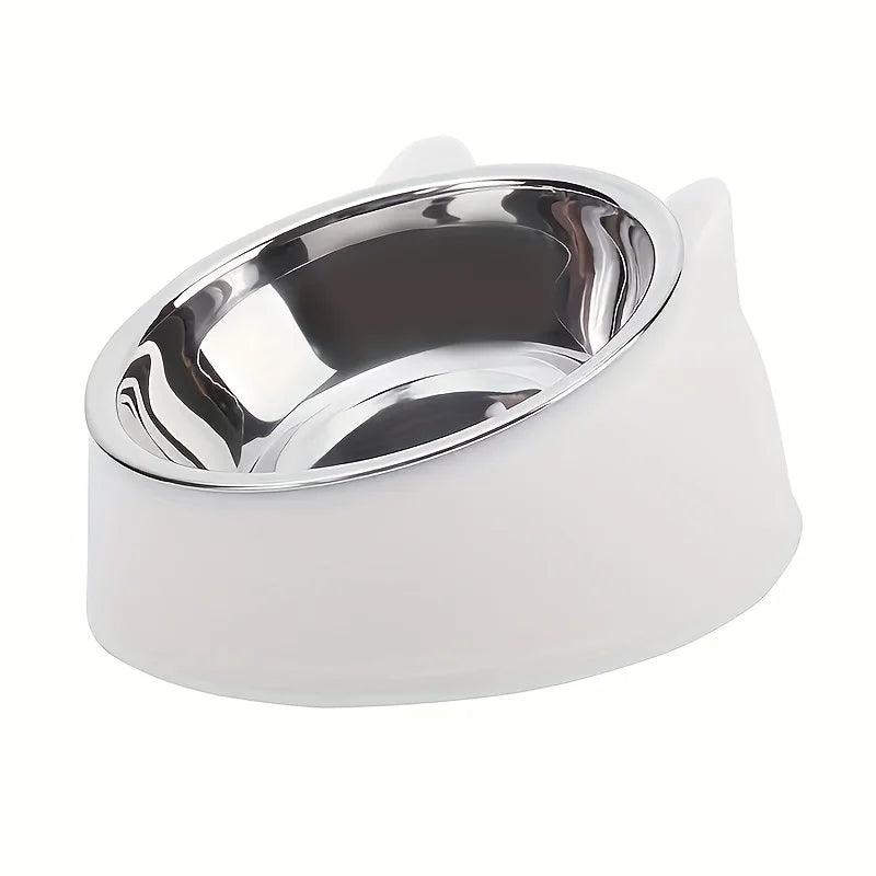 Comedero Ergonómico "VibeCat Zen" (Acero Inoxidable): Salud y Postura para tu Michi