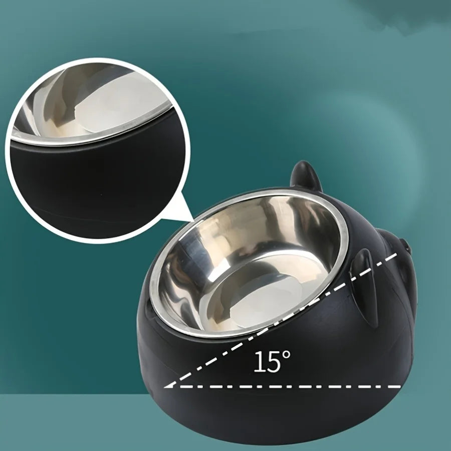 Comedero Ergonómico "VibeCat Zen" (Acero Inoxidable): Salud y Postura para tu Michi